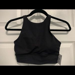 Lululemon High Neck Energy Sports Bra Size 4 Black